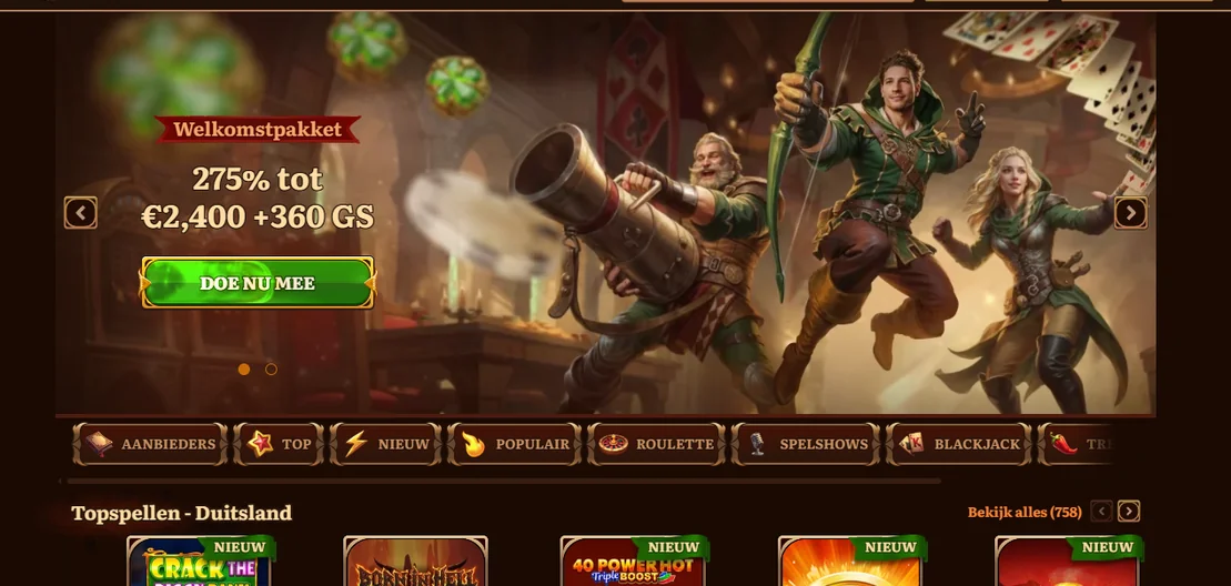 Claim welkomstbonus Wildrobin Casino